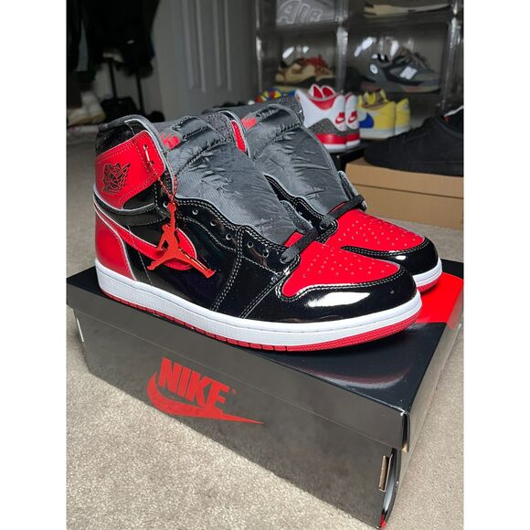 Size 10.5 - Jordan 1 Retro OG High Patent Bred NEW! FAST!